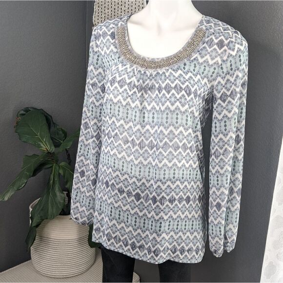 ⭐ 3 for $20 🌼 Studio Y Beaded Blouse - Picture 1 of 8